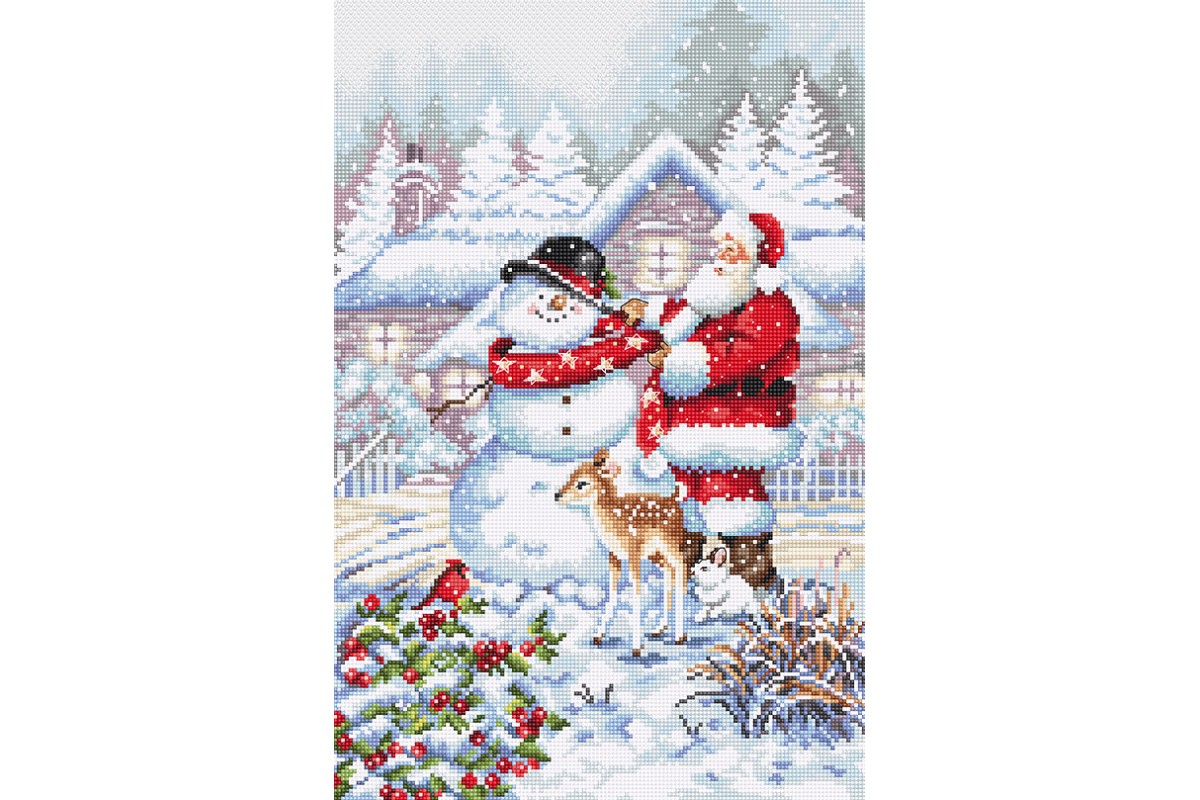 Snowman And Santa